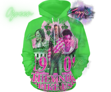 Load image into Gallery viewer, Kamala They Not Like Us Adult Hoodie (Pink &amp; Green)
