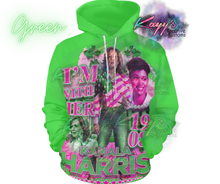 Load image into Gallery viewer, Kamala I&#39;m With Her Adult Hoodie (Pink &amp; Green)
