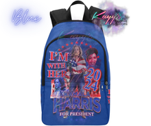 Load image into Gallery viewer, Kamala I&#39;m With Her Backpack (Red &amp; Blue)
