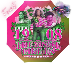 Kamala They Not Like Us Umbrella (Pink & Green)