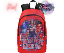 Load image into Gallery viewer, Kamala They Not Like Us Backpack (Red &amp; Blue)
