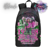 Load image into Gallery viewer, Kamala They Not Like Us Backpack (Pink &amp; Green)
