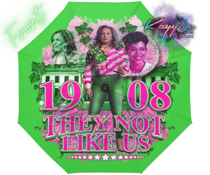 Kamala They Not Like Us Umbrella (Pink & Green)