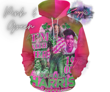 Load image into Gallery viewer, Kamala I&#39;m With Her Adult Hoodie (Pink &amp; Green)
