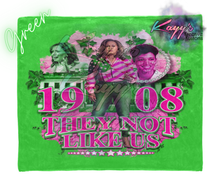 Load image into Gallery viewer, Kamala They Not Like Us Blanket (Pink &amp; Green)
