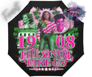 Kamala They Not Like Us Umbrella (Pink & Green)