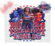 Load image into Gallery viewer, Kamala They Not Like Us Blanket (Red &amp; Blue)
