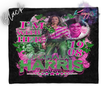 Load image into Gallery viewer, Kamala I&#39;m With Her Blanket (Pink &amp; Green)
