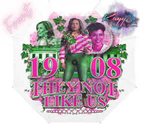 Kamala They Not Like Us Umbrella (Pink & Green)