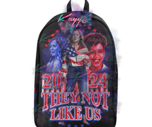 Load image into Gallery viewer, Kamala They Not Like Us Backpack (Red &amp; Blue)
