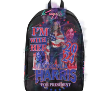 Load image into Gallery viewer, Kamala I&#39;m With Her Backpack (Red &amp; Blue)
