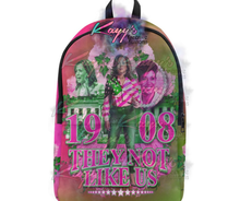 Load image into Gallery viewer, Kamala They Not Like Us Backpack (Pink &amp; Green)
