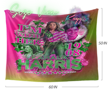 Load image into Gallery viewer, Kamala I&#39;m With Her Blanket (Pink &amp; Green)
