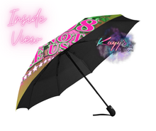 Load image into Gallery viewer, Kamala They Not Like Us Umbrella (Pink &amp; Green)
