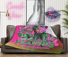 Load image into Gallery viewer, Kamala I&#39;m With Her Blanket (Pink &amp; Green)
