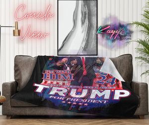 Trump I'm With Him Blanket