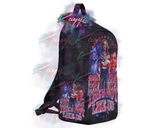 Load image into Gallery viewer, Kamala They Not Like Us Backpack (Red &amp; Blue)
