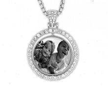 Load image into Gallery viewer, Personalized Rotating Bling Circle Necklace
