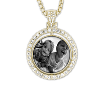 Load image into Gallery viewer, Personalized Rotating Bling Circle Necklace
